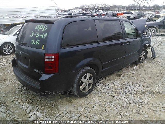 2D8HN44EX9R539196 - 2009 DODGE GRAND CARAVAN SE BLUE photo 4