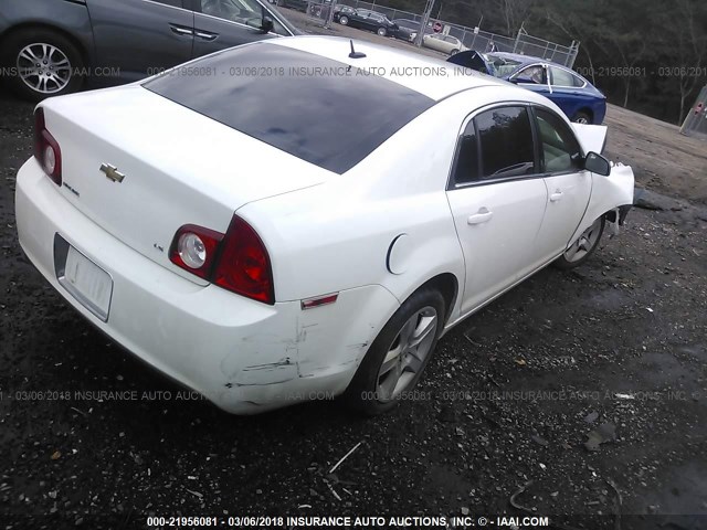 1G1ZG57B19F134350 - 2009 CHEVROLET MALIBU LS WHITE photo 4