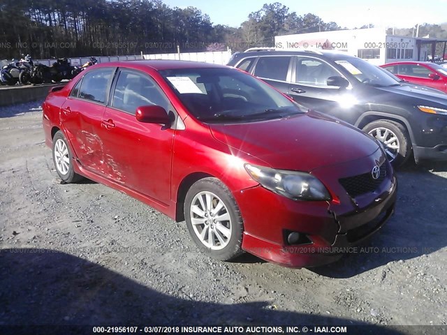 2T1BU4EEXAC528323 - 2010 TOYOTA COROLLA S/LE/XLE RED photo 1