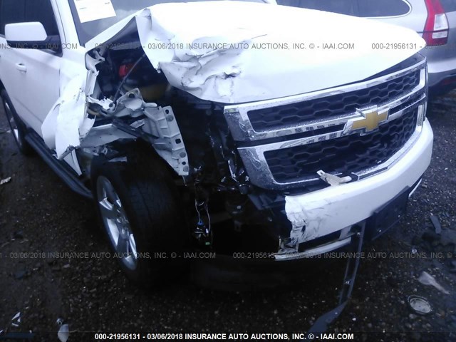 1GNSCBKC7FR121512 - 2015 CHEVROLET TAHOE C1500 LT WHITE photo 6