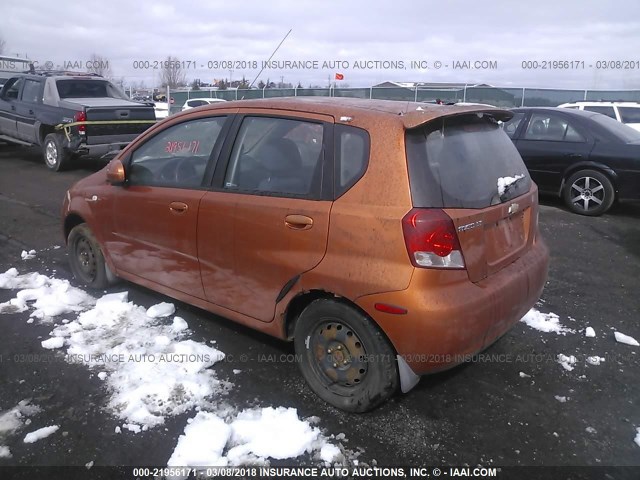 KL1TG66696B540569 - 2006 CHEVROLET AVEO LT ORANGE photo 3