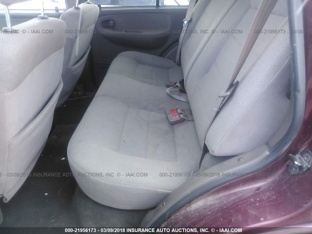 KNDJA723825140241 - 2002 KIA SPORTAGE MAROON photo 8