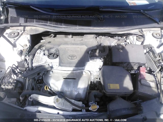 4T4BF1FK6CR251707 - 2012 TOYOTA CAMRY SE/LE/XLE WHITE photo 10