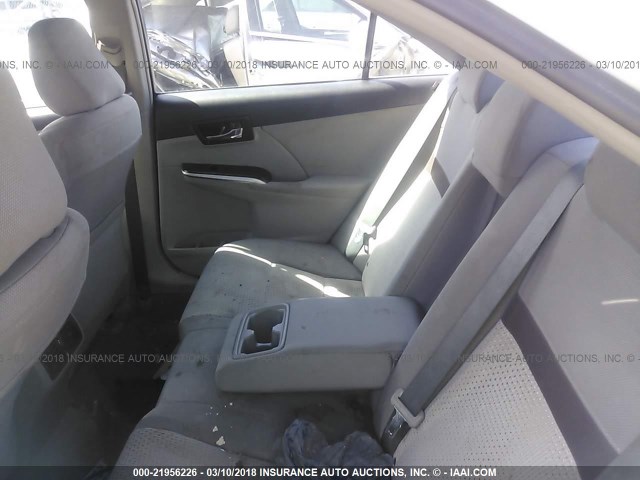 4T4BF1FK6CR251707 - 2012 TOYOTA CAMRY SE/LE/XLE WHITE photo 8