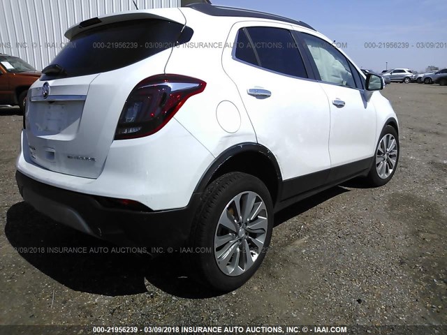 KL4CJASB1HB237637 - 2017 BUICK ENCORE PREFERRED WHITE photo 4