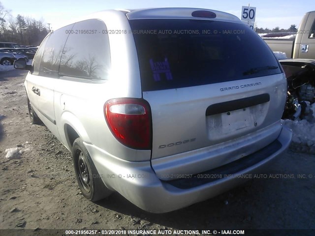 1D4GP24R67B211638 - 2007 DODGE GRAND CARAVAN SE SILVER photo 3