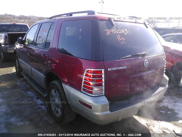 4M2ZU86K23ZJ47157 - 2003 MERCURY MOUNTAINEER  RED photo 3