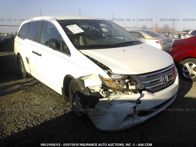 5FNRL5H20BB099831 - 2011 HONDA ODYSSEY LX WHITE photo 6