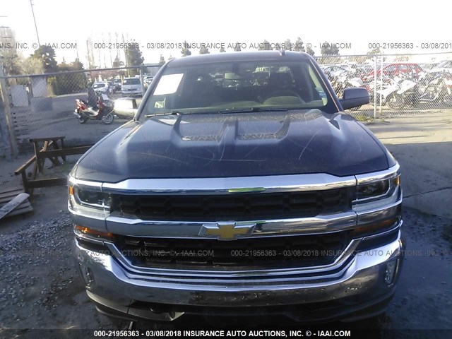 3GCUKREC4GG121655 - 2016 CHEVROLET SILVERADO K1500 LT GRAY photo 6