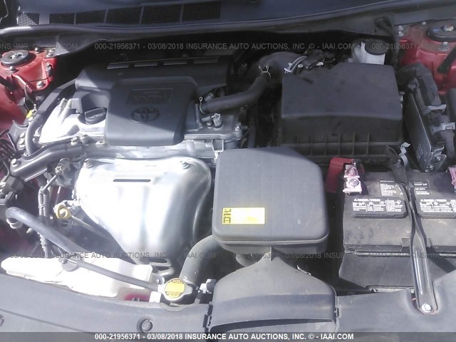 4T1BF1FK2DU661304 - 2013 TOYOTA CAMRY L/SE/LE/XLE RED photo 10