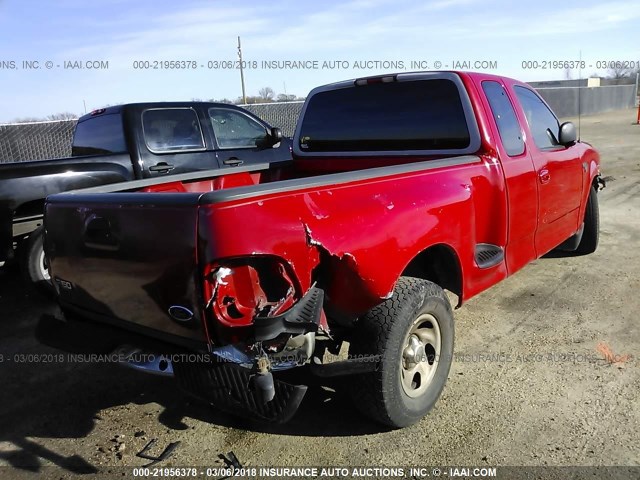 1FTZX0768WKA65561 - 1998 FORD F150 RED photo 4