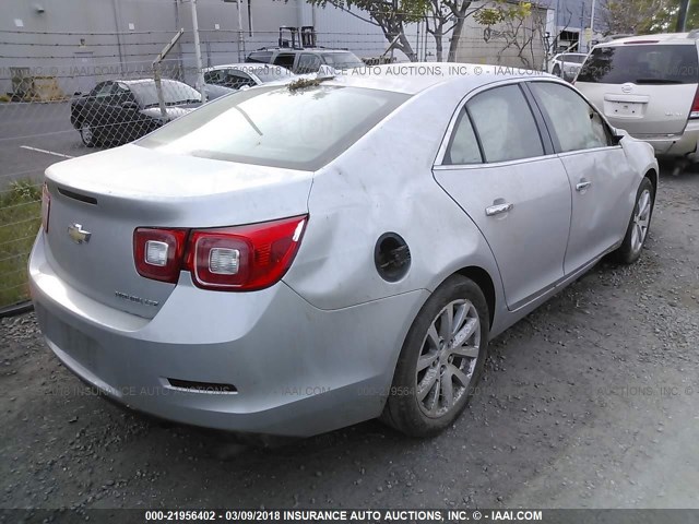 1G11H5SA2DF179010 - 2013 CHEVROLET MALIBU LTZ 银色 照片 4