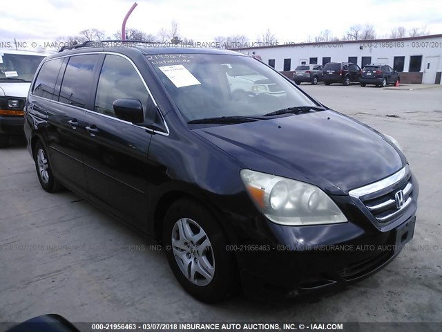 5FNRL38776B445637 - 2006 HONDA ODYSSEY EXL შავი ფოტო 1