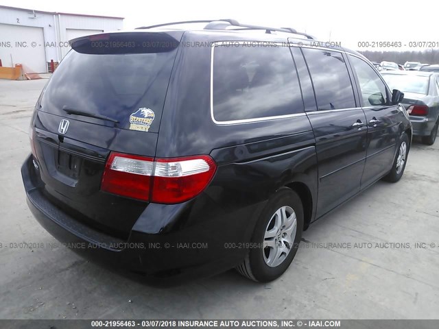 5FNRL38776B445637 - 2006 HONDA ODYSSEY EXL შავი ფოტო 4