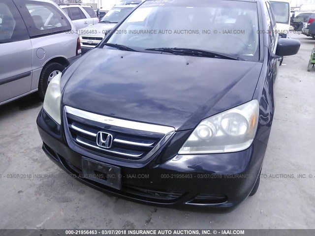 5FNRL38776B445637 - 2006 HONDA ODYSSEY EXL შავი ფოტო 6