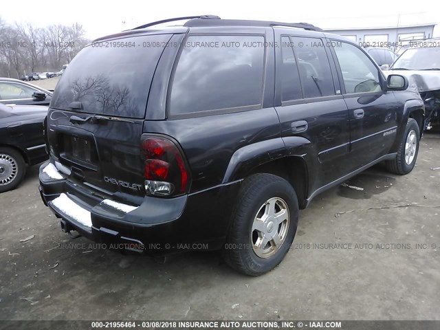 1GNDS13S622345031 - 2002 CHEVROLET TRAILBLAZER  BLACK photo 4