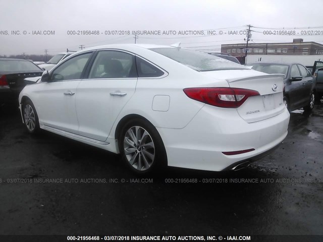 5NPE34AF4GH382148 - 2016 HYUNDAI SONATA SPORT/LIMITED WHITE photo 3