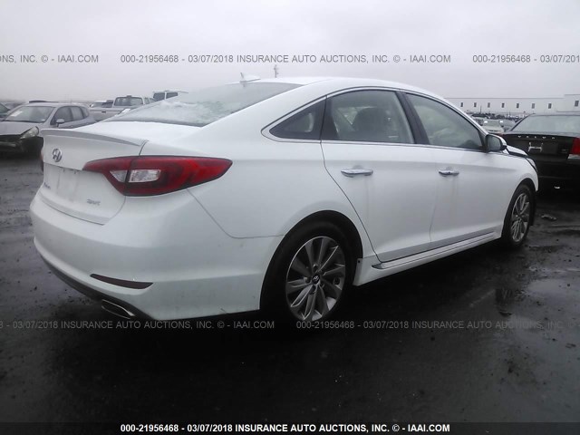 5NPE34AF4GH382148 - 2016 HYUNDAI SONATA SPORT/LIMITED WHITE photo 4