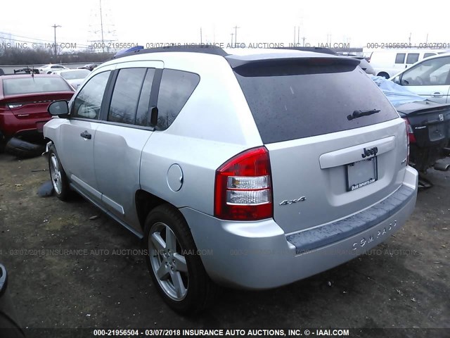 1J8FF57W47D153556 - 2007 JEEP COMPASS LIMITED SILVER photo 3