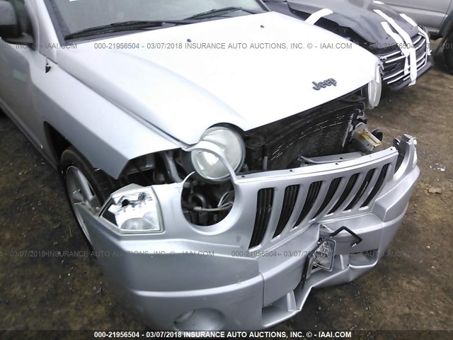1J8FF57W47D153556 - 2007 JEEP COMPASS LIMITED SILVER photo 6