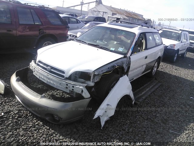 4S3BH686X26615667 - 2002 SUBARU LEGACY OUTBACK LIMITED WHITE photo 2