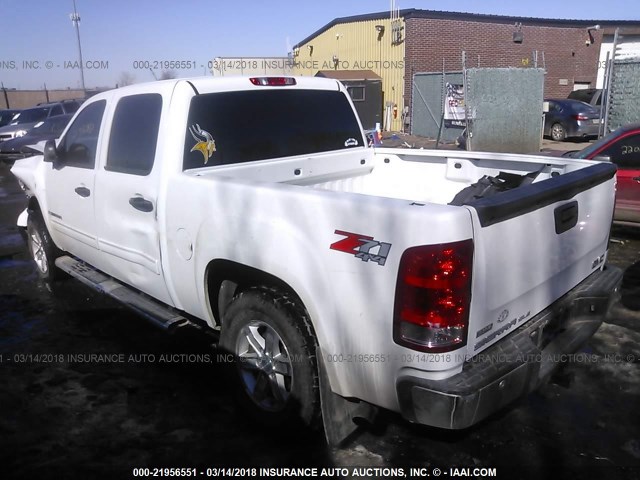 3GTEK23339G248043 - 2009 GMC SIERRA K1500 SLE WHITE photo 3