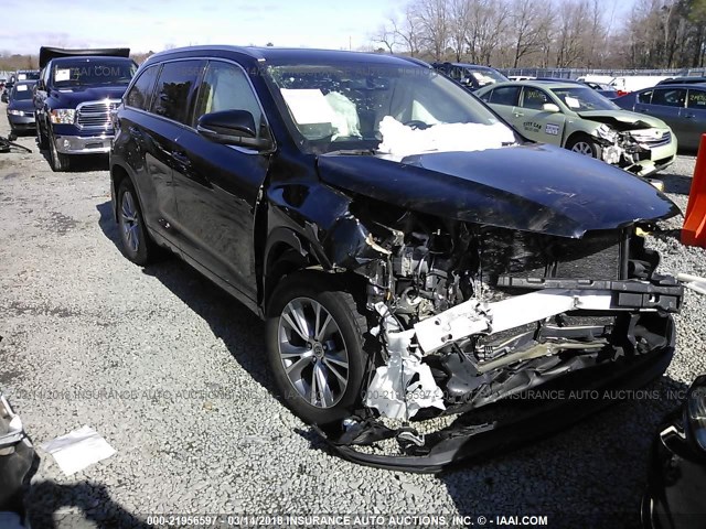 5TDJKRFH9FS085619 - 2015 TOYOTA HIGHLANDER XLE 黑色 照片 1