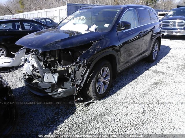 5TDJKRFH9FS085619 - 2015 TOYOTA HIGHLANDER XLE 黑色 照片 2