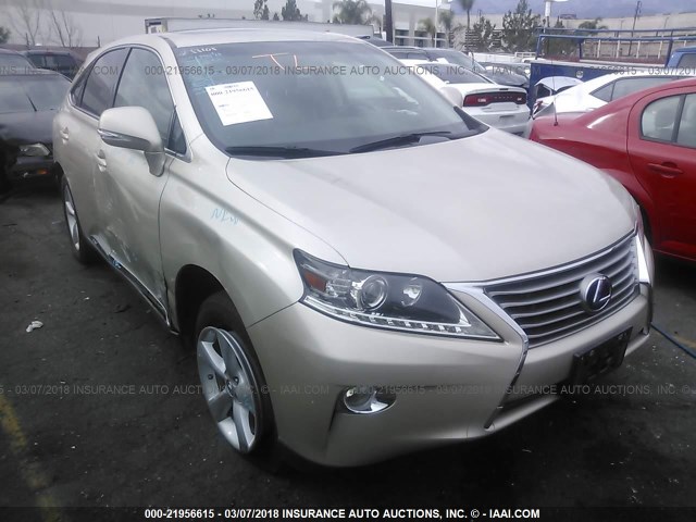 2T2ZB1BA3FC001585 - 2015 LEXUS RX 450H GOLD photo 1