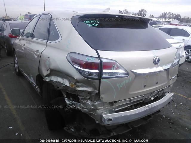 2T2ZB1BA3FC001585 - 2015 LEXUS RX 450H GOLD photo 3