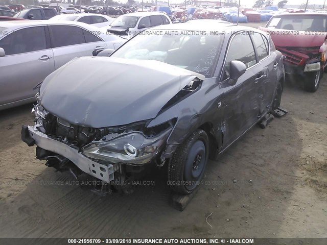 JTHKD5BH9F2241354 - 2015 LEXUS CT 200 GRAY photo 2