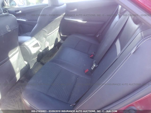 4T1BF1FK0CU622791 - 2012 TOYOTA CAMRY SE/LE/XLE Красный фото 8