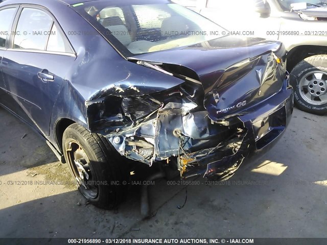 1G2ZF57B784115407 - 2008 PONTIAC G6 VALUE LEADER/BASE BLUE photo 6