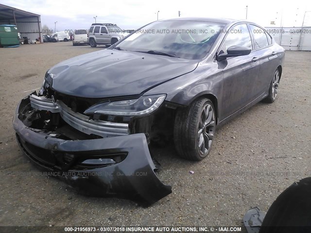 1C3CCCBB1FN525928 - 2015 CHRYSLER 200 S GRAY photo 2