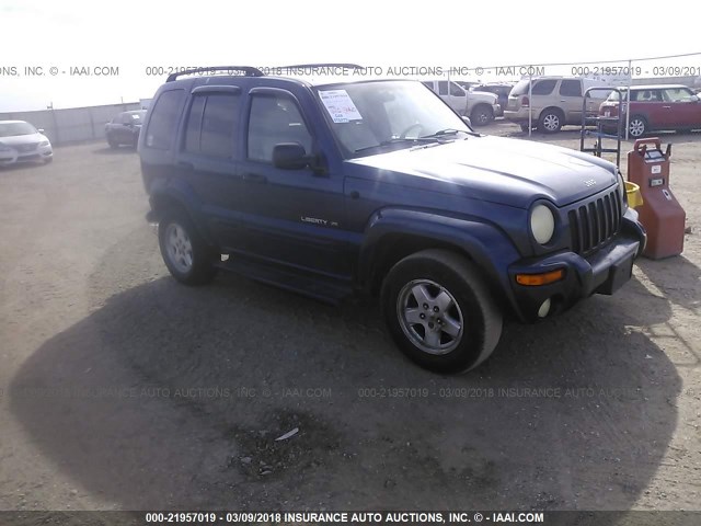 1J4GK58K02W183454 - 2002 JEEP LIBERTY LIMITED BLUE photo 1