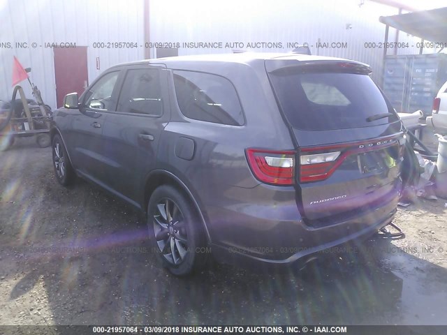 1C4RDHDG0HC614977 - 2017 DODGE DURANGO GT GRAY photo 3