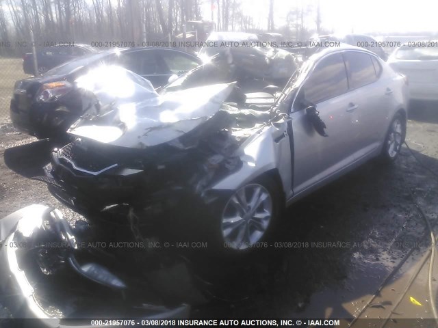 5XXGN4A76CG038631 - 2012 KIA OPTIMA EX SILVER photo 2