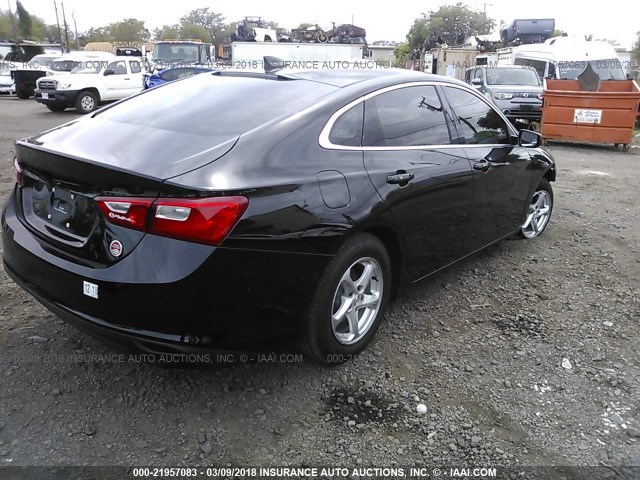 1G1ZB5ST7HF188233 - 2017 CHEVROLET MALIBU LS 黑色 照片 4