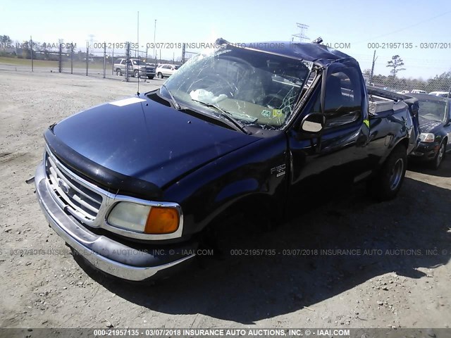 2FTRF18W14CA70965 - 2004 FORD F-150 HERITAGE CLASSIC Dark Blue photo 2