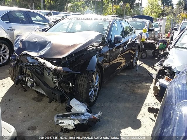 JN1CV7AP9JM240406 - 2018 INFINITI Q50 PURE/LUXE BROWN photo 2