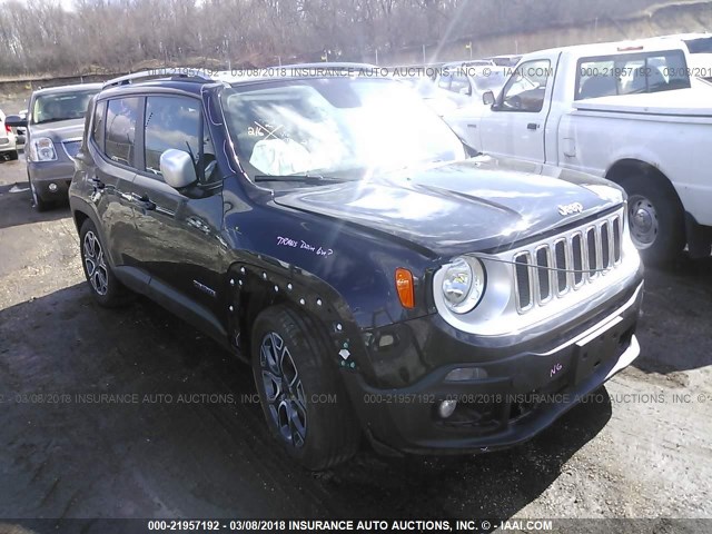 ZACCJADT0FPC26403 - 2015 JEEP RENEGADE LIMITED BLACK photo 1