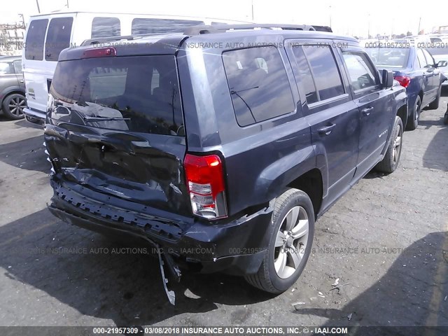 1C4NJRFB8ED521077 - 2014 JEEP PATRIOT LATITUDE BLACK photo 4