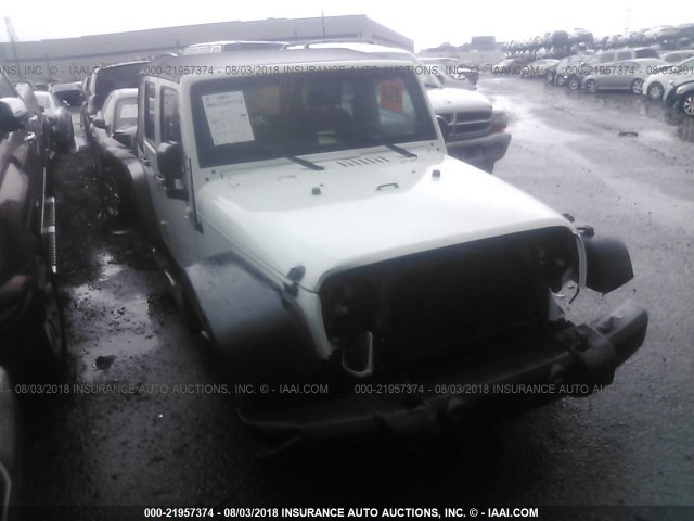 1C4BJWDG5DL641455 - 2013 JEEP WRANGLER UNLIMITE SPORT WHITE photo 1