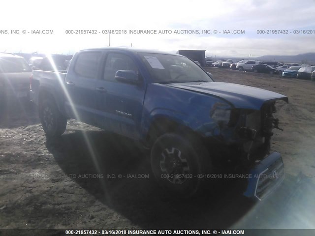 3TMCZ5ANXGM041172 - 2016 TOYOTA TACOMA DBL CAB/SR/SR5/TRD SPT/OR BLUE photo 1