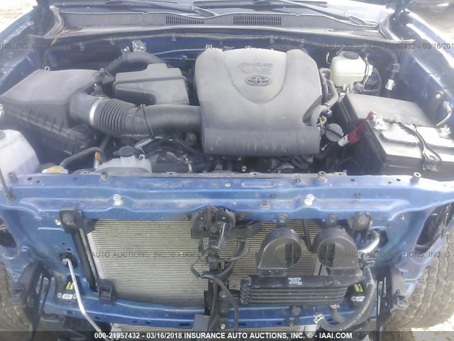 3TMCZ5ANXGM041172 - 2016 TOYOTA TACOMA DBL CAB/SR/SR5/TRD SPT/OR BLUE photo 10