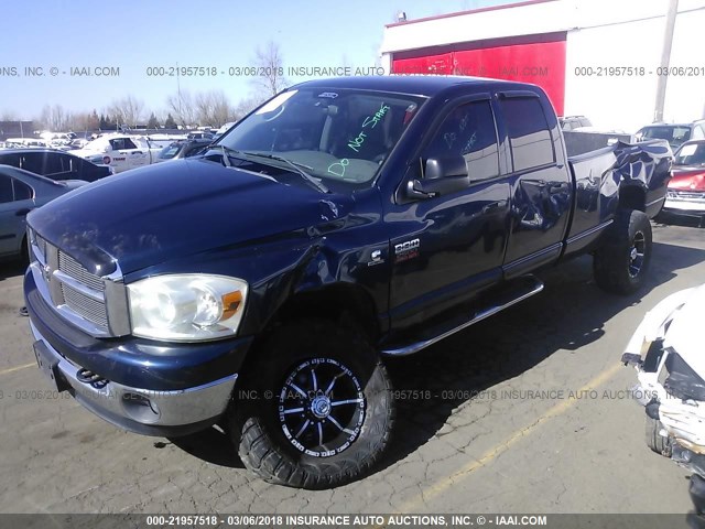 1D7KS28A57J592470 - 2007 DODGE RAM 2500 ST/SLT BLUE photo 2