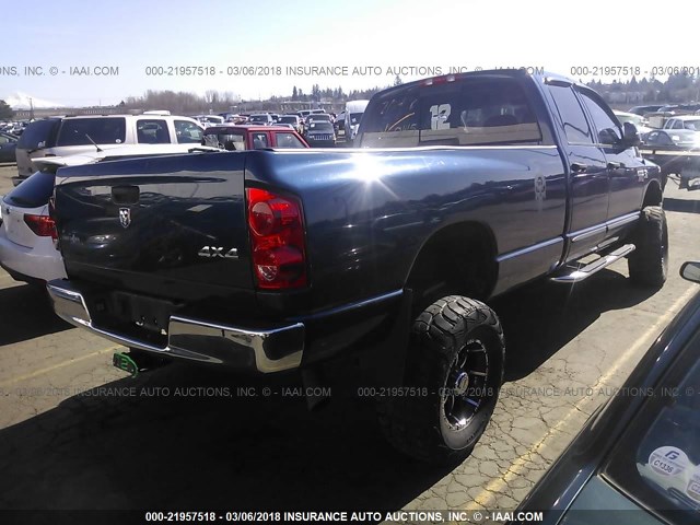 1D7KS28A57J592470 - 2007 DODGE RAM 2500 ST/SLT BLUE photo 4