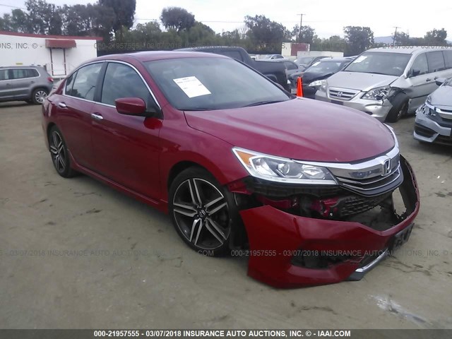 1HGCR2F5XGA200598 - 2016 HONDA ACCORD SPORT 红色 照片 1