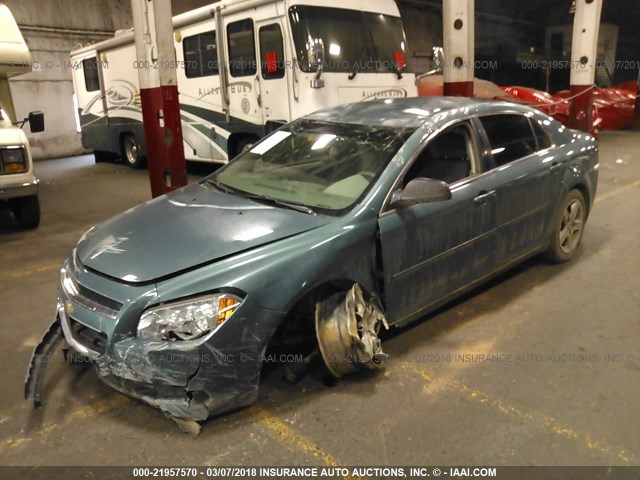 1G1ZG57B59F100900 - 2009 CHEVROLET MALIBU LS ფერფლისფერი ფოტო 2
