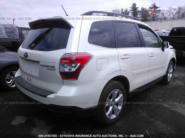 JF2SJARC7FH586331 - 2015 SUBARU FORESTER 2.5I LIMITED WHITE photo 4
